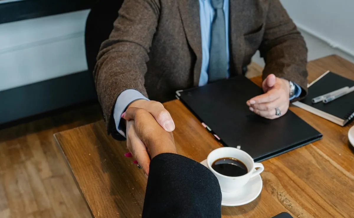 Couple discussing contract